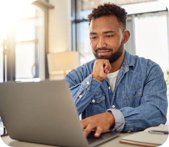 Person working on laptop